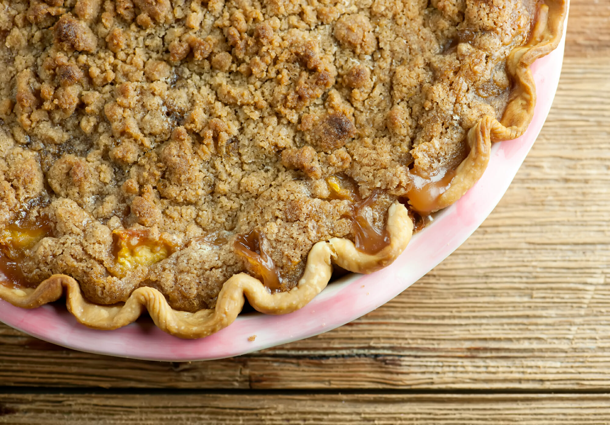 Butterscotch peach pie crumble topping.