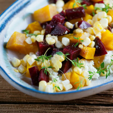 Easy Corn and Beet Salad with Ricotta