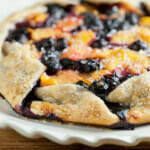 rustic blueberry peach tart