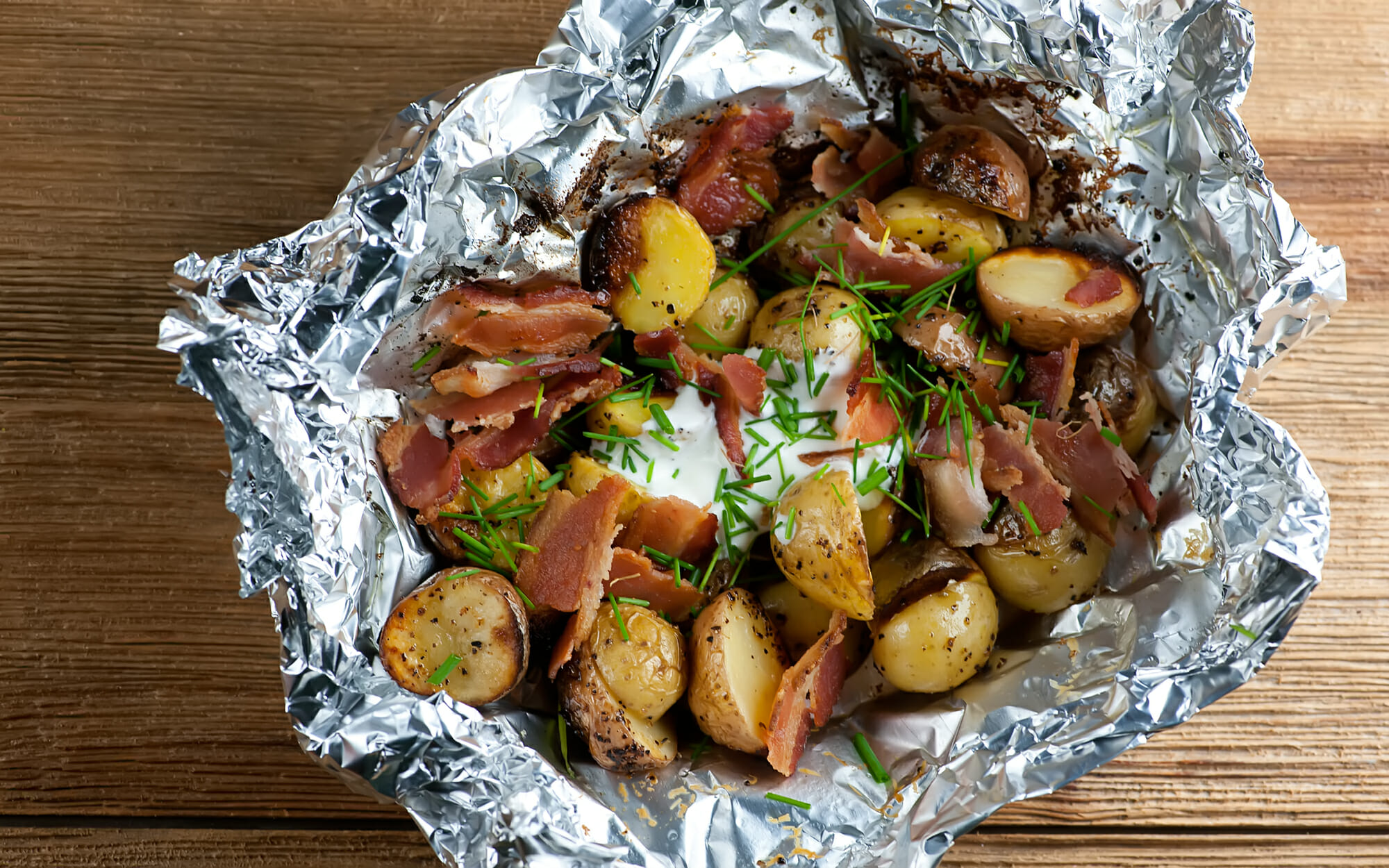 grilled bacon potato packages recipe