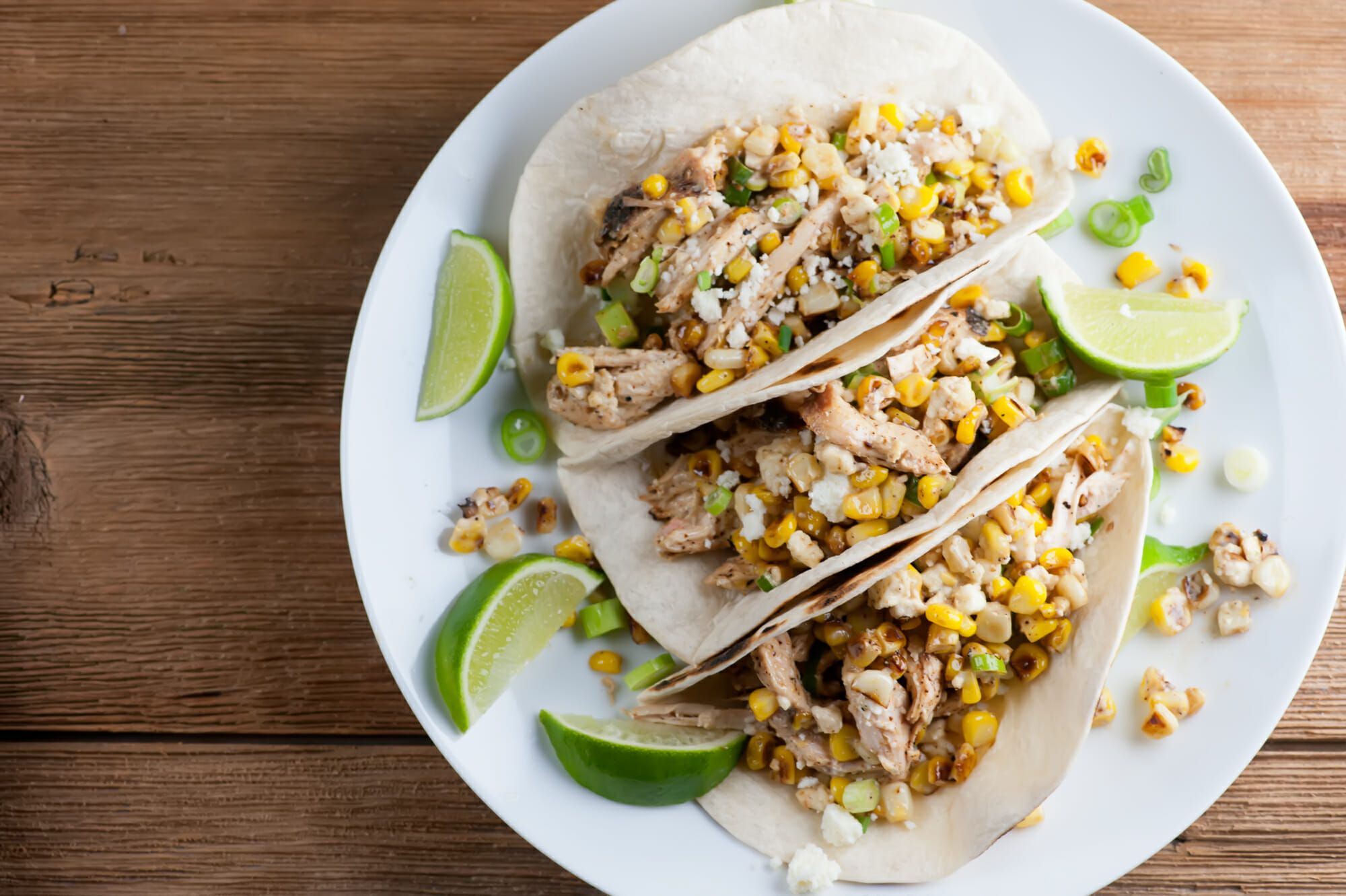 how to make street corn chicken tacos