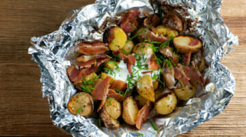 grilled bacon potato packages recipe