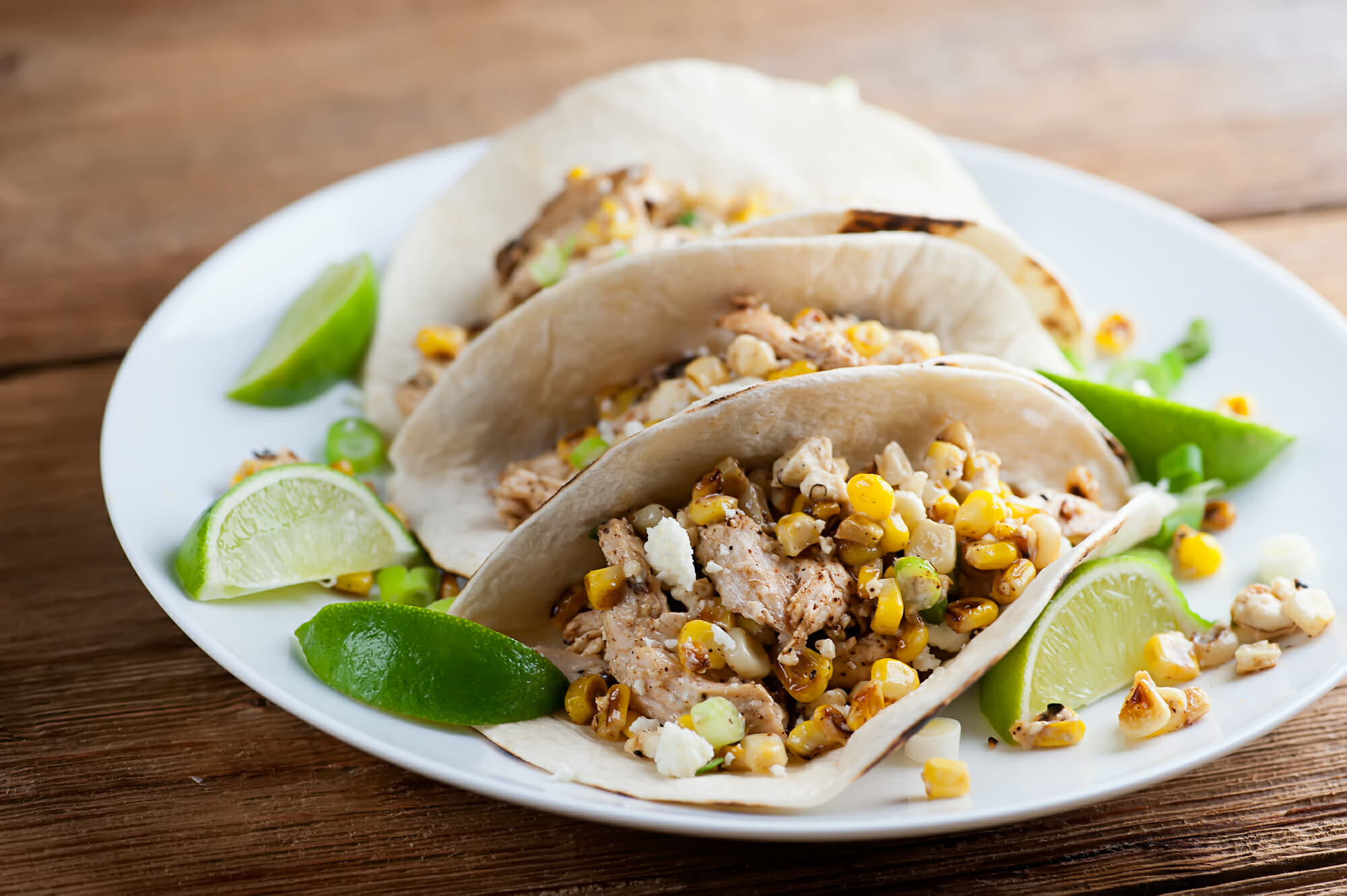 how to make street corn chicken tacos