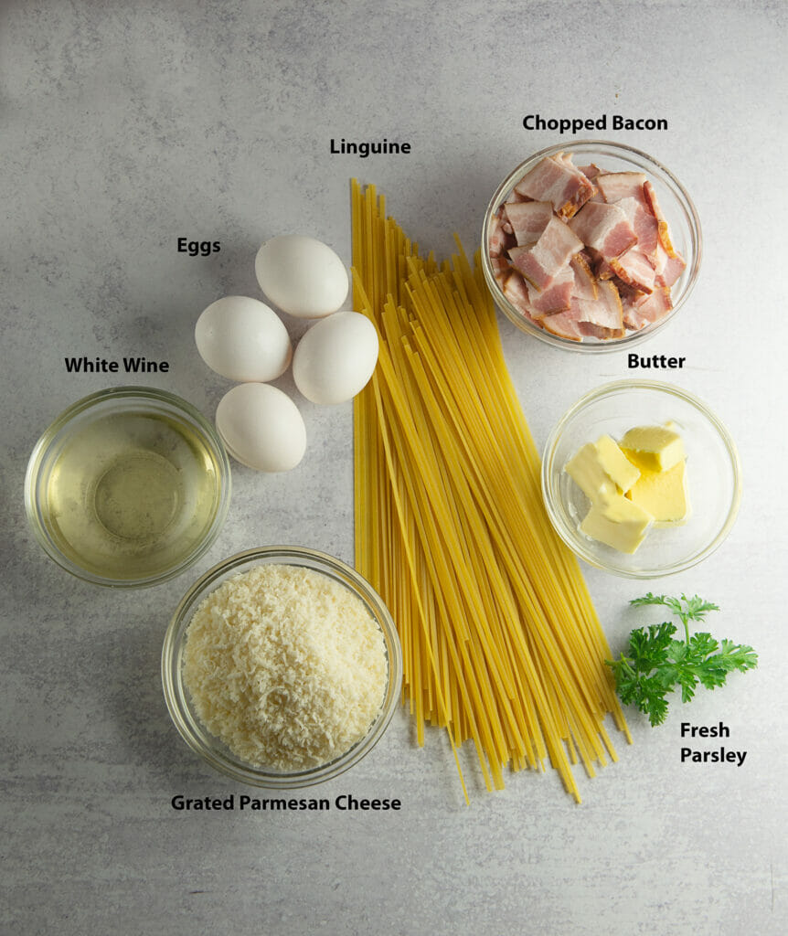 Pasta Carbonara Ingredients