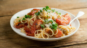 pasta with grilled tomato sauce