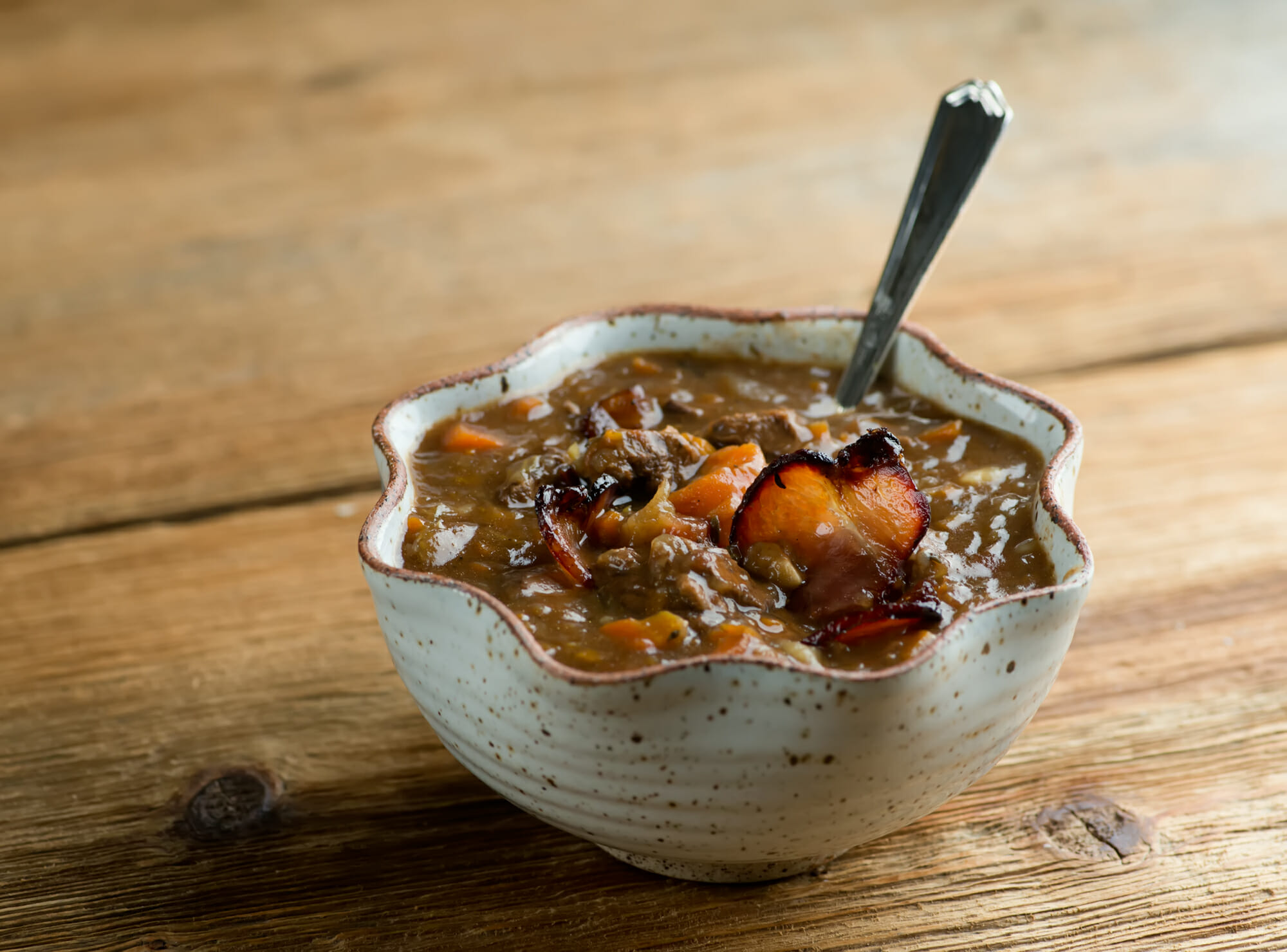 Easy Slow Cooker Beef Bourguignon Soup