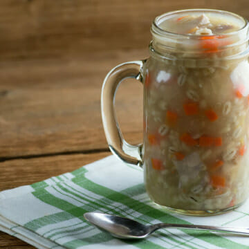 Grandma's leftover turkey soup