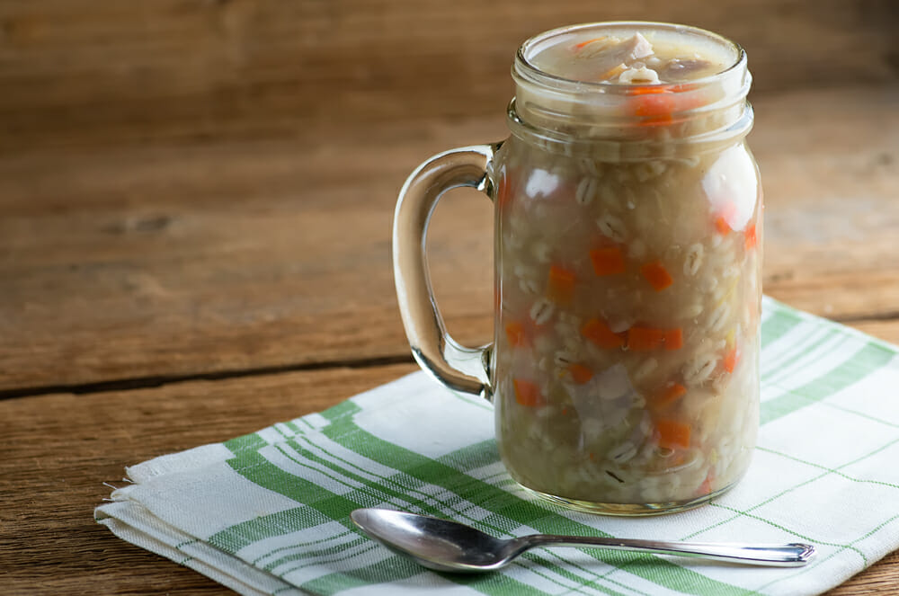 Grandma's leftover turkey soup
