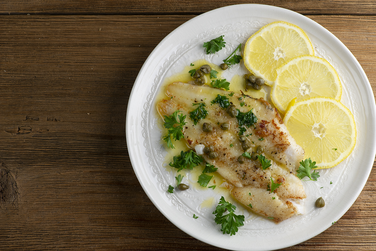 Julia Child's filet of sole on a plate.