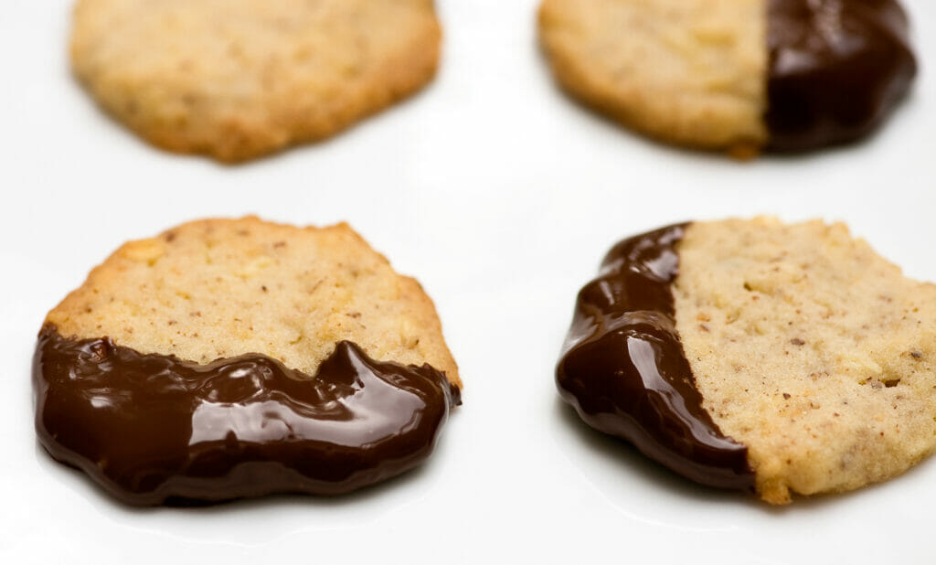 chocolate dipped potato chip cookies