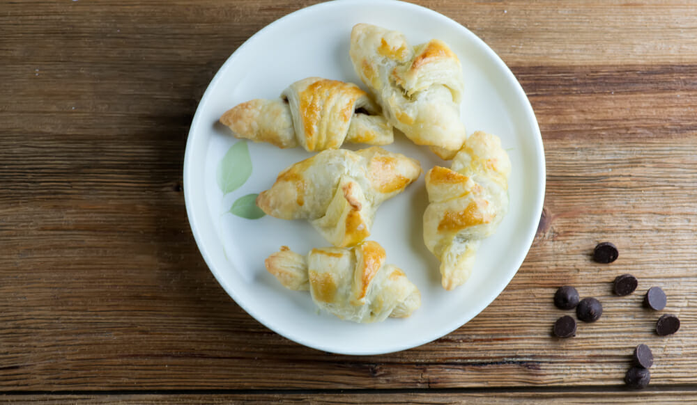 easy baby chocolate croissants