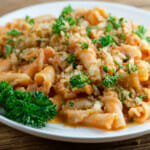 easy pasta with buttered tomato clam sauce