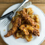 chicken and Tater Tot waffles