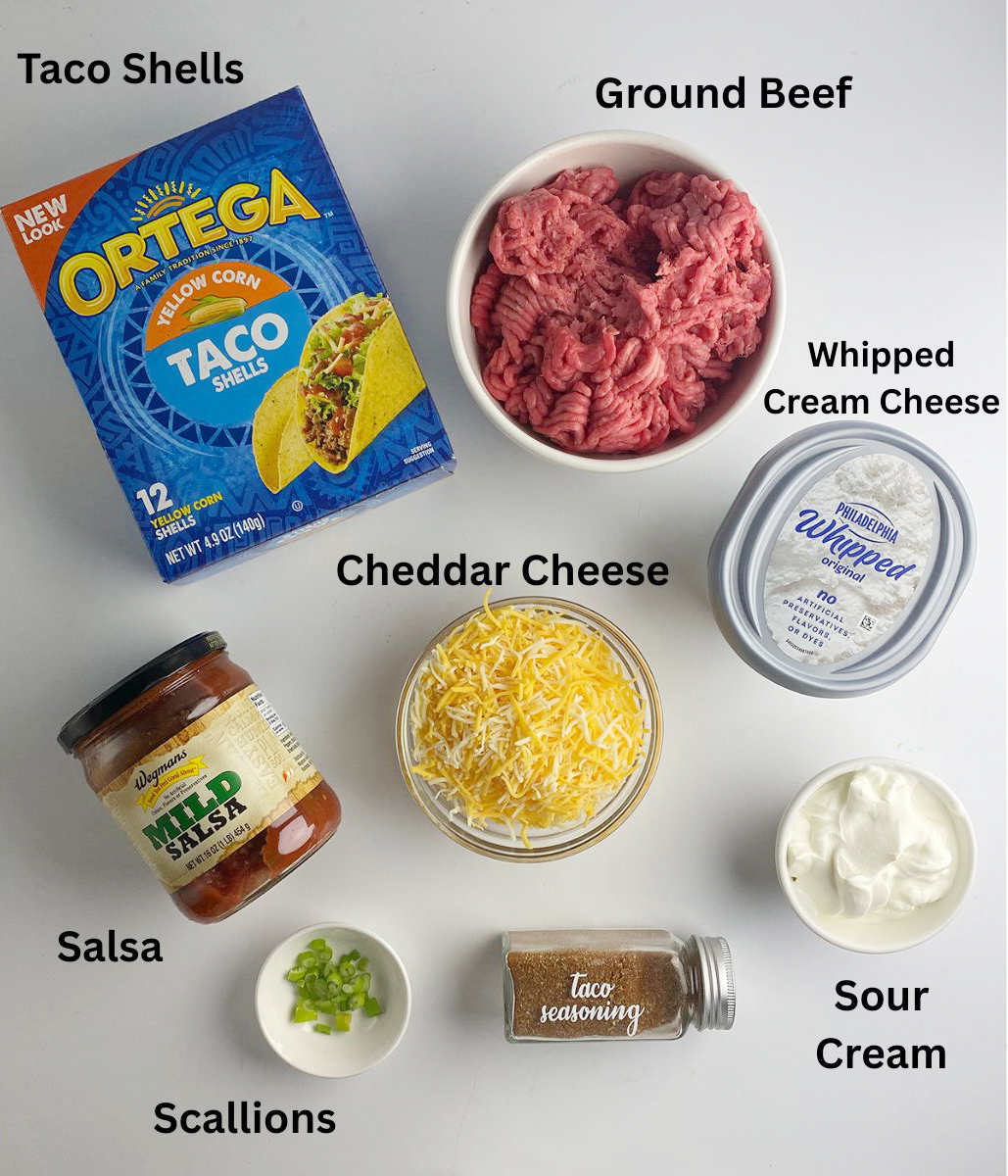Easy Beef Taco Casserole Ingredients.