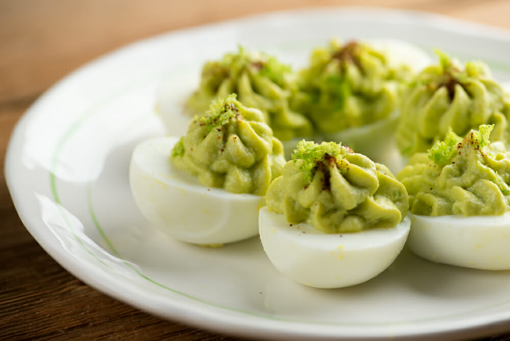 Guacamole Deviled Eggs Framed Cooks