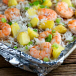 easy sheet pan pineapple shrimp