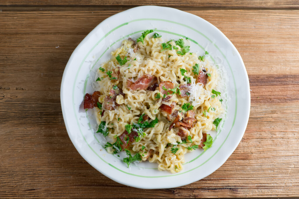 Ramen Pasta Carbonara