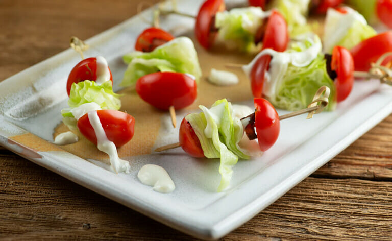 easy wedge salad bites