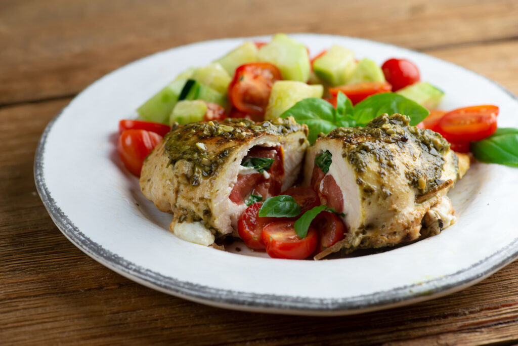 stuffed caprese chicken
