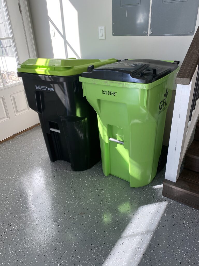 garbage cans