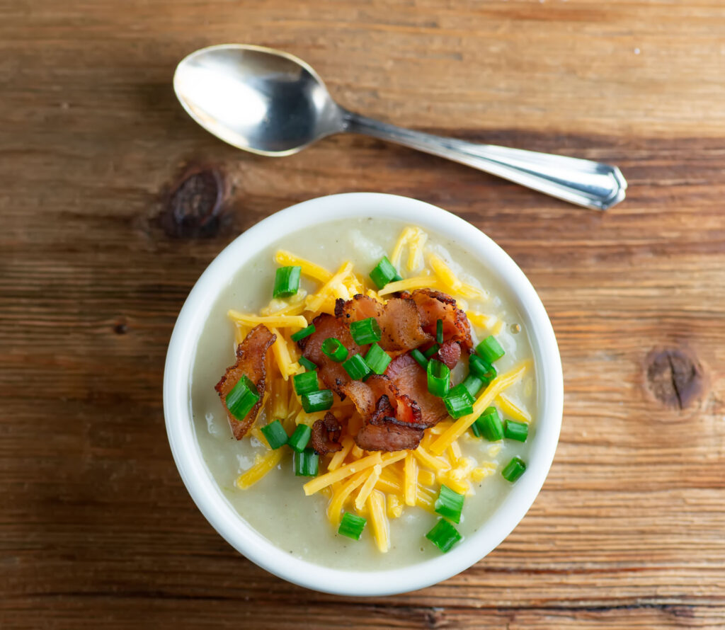 loaded cauliflower soup