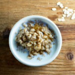 Chai spiced oatmeal in a bowl