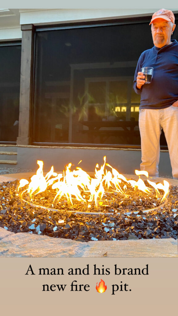 a man and his fire pit
