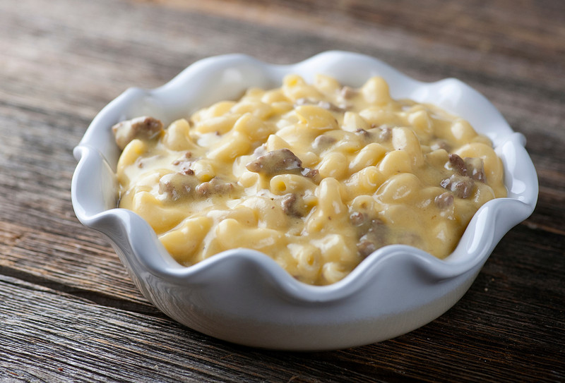 burger macaroni and cheese