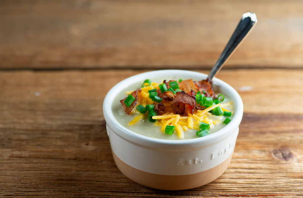 loaded cauliflower soup