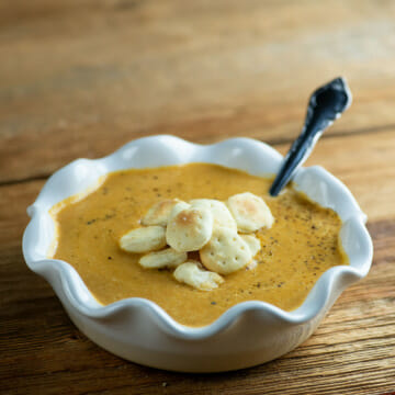 Straightforward Roasted Tomato Pesto Bisque