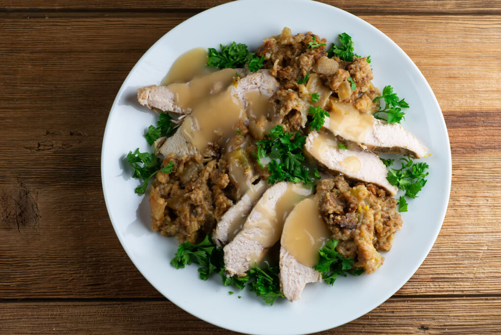 easy slow cooker turkey with stuffing