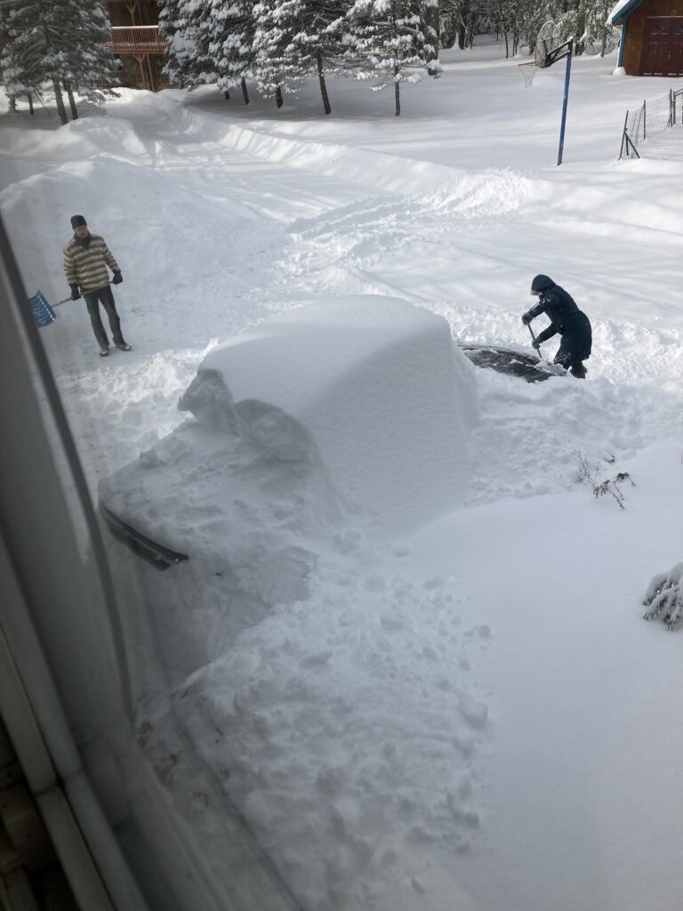 car shoveling