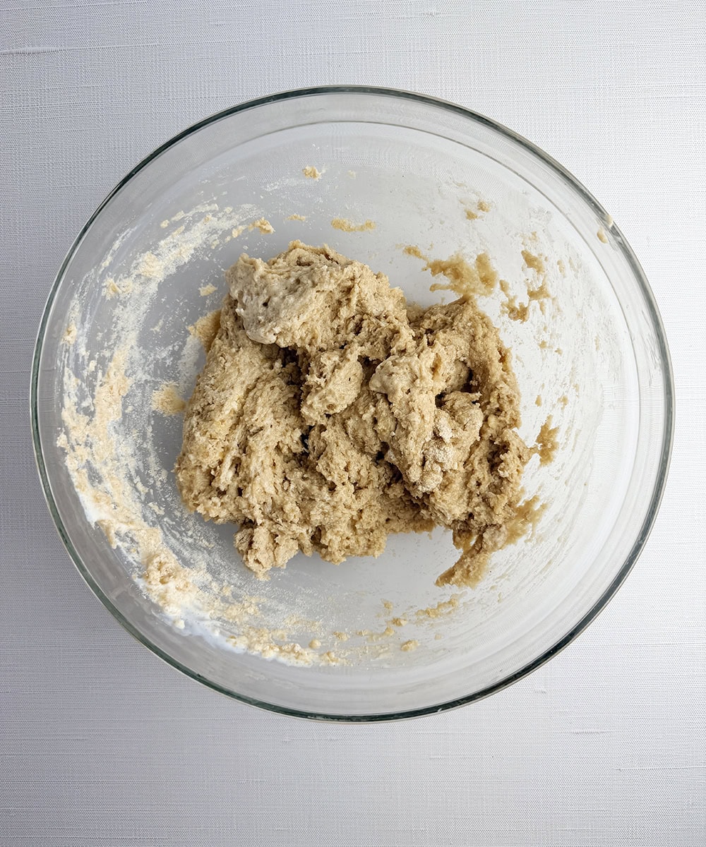 Cinnamon cake batter in a bowl.