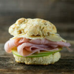ham cheese and apple biscuit sliders
