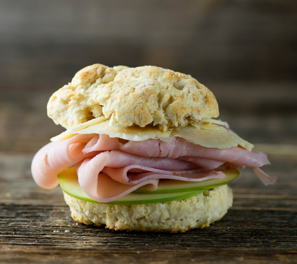 ham cheese and apple biscuit sliders