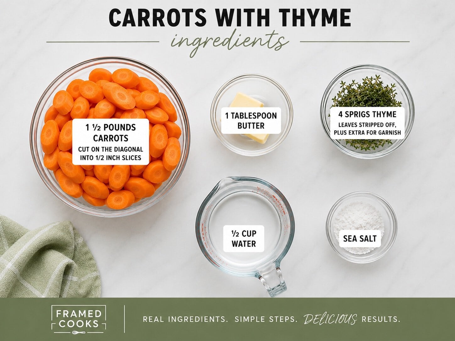 Carrots with Thyme ingredients.