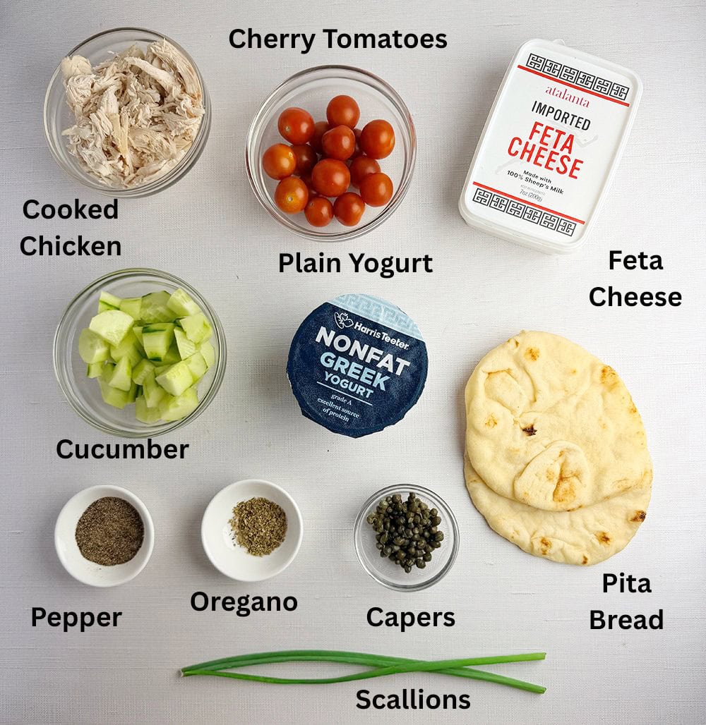 Chicken Souvlaki Bowl Ingredients.