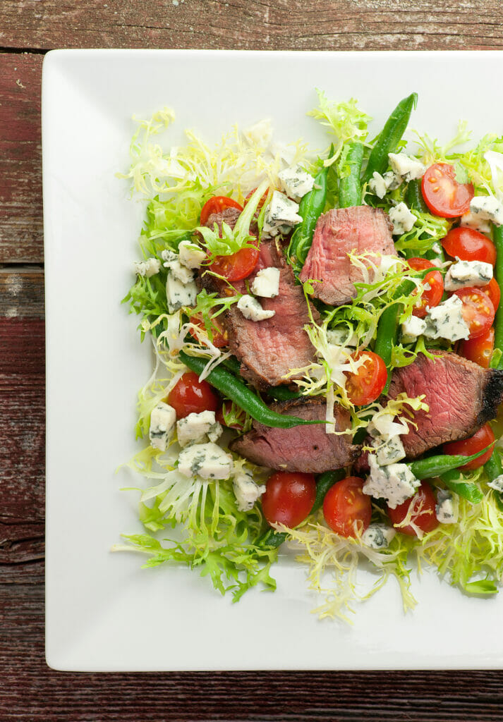 blue cheese steak salad