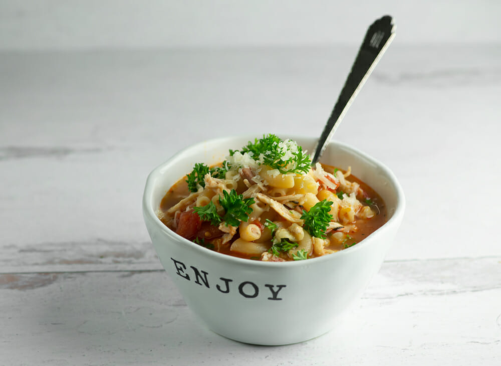 Chicken Ham Macaroni Soup Framed Cooks