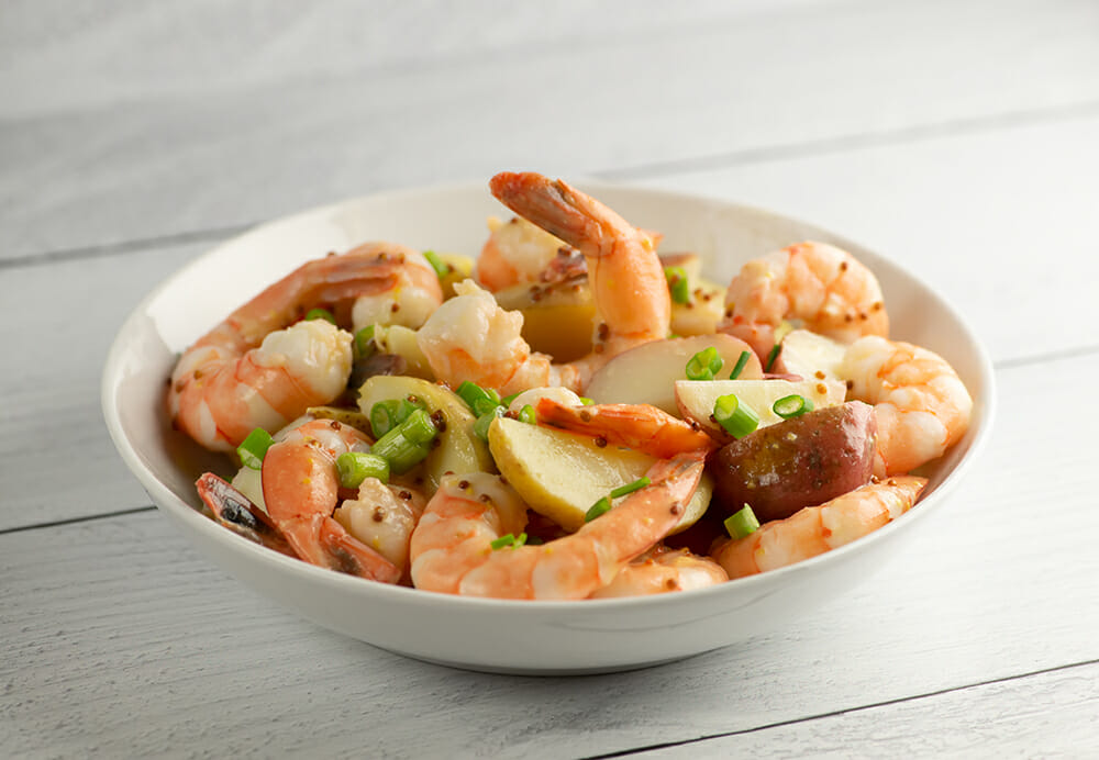 Shrimp Potato Salad with Mustard Dressing