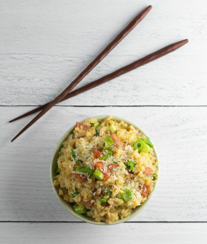 easy fried rice carbonara