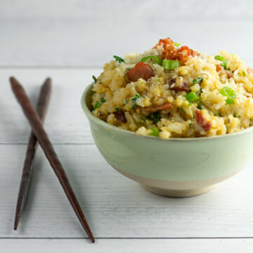 easy fried rice carbonara