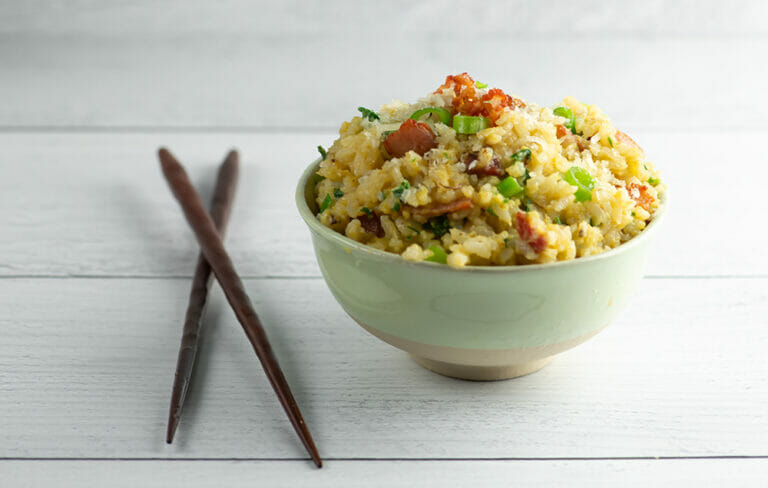 easy fried rice carbonara