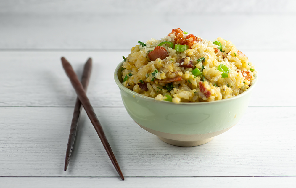 easy fried rice carbonara
