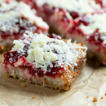 raspberry coconut bars