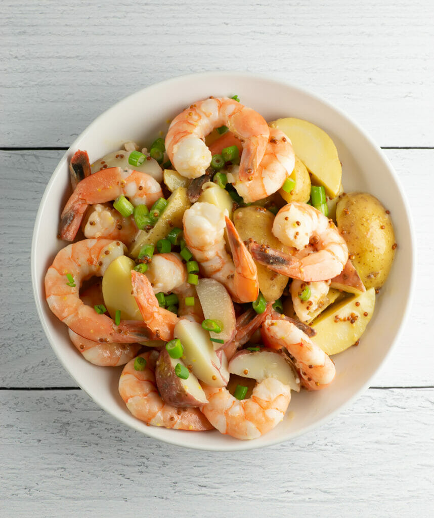 Shrimp Potato Salad with Mustard Dressing