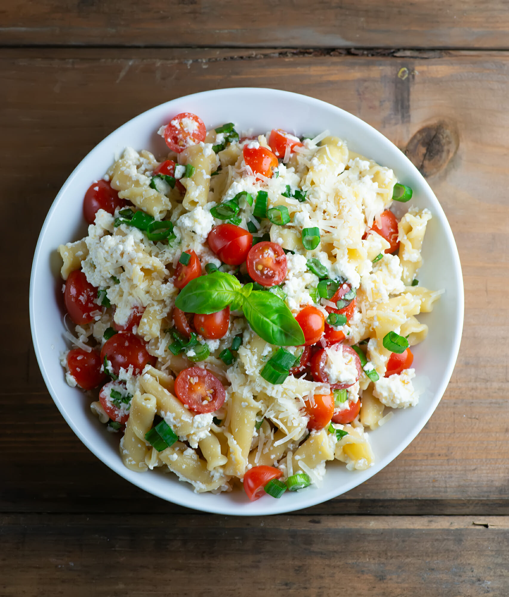 Pasta with ricotta tomato sauce framed cooks