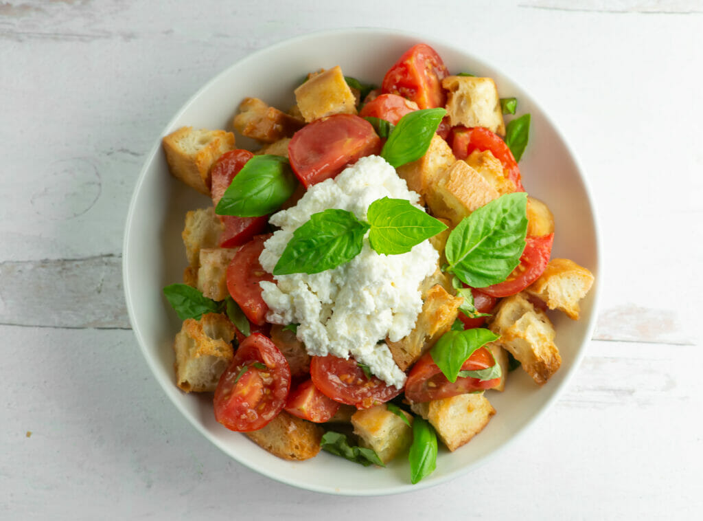 Ricotta Panzanella Salad