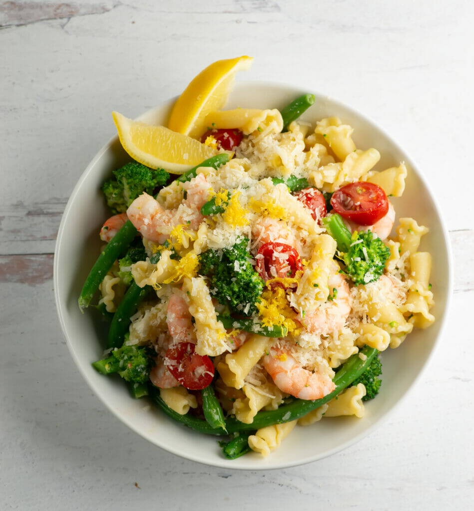 shrimp pasta primavera