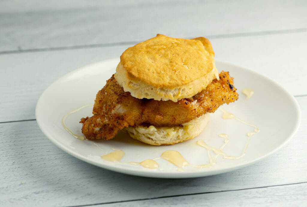 fried chicken honey biscuits